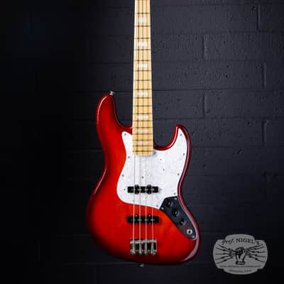Tokai AJB118 Jazz Bass MIJ Trans Red Burst Ash Lightweight 8lb Made in Japan image 2