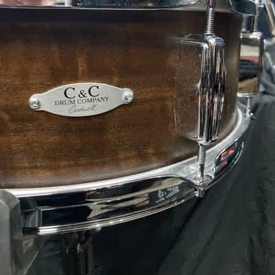 Tris Imboden's, Chicago, C & C Drum Company - 5x14" Custom Walnut Snare Drum, Immaculate 2010 SIGNED! image 8
