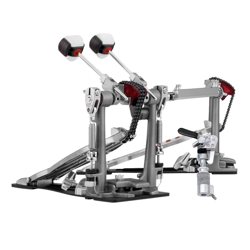 Pearl P2052C Eliminator Redline Chain Drive Double Bass Drum Pedal, with Gibraltar DC Hi-Hat Drop Clutch image 1