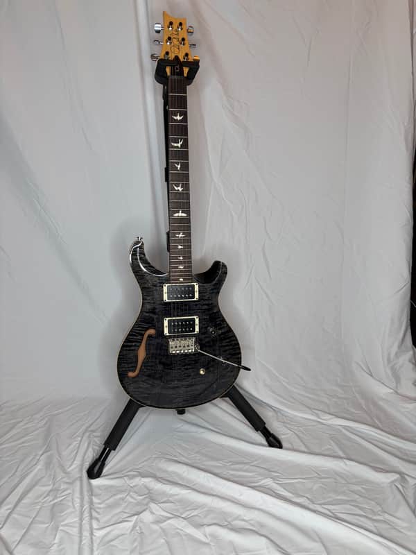 2019 PRS CE Semi-Hollow USA - Charcoal Flame Maple - Rosewood Board image 1
