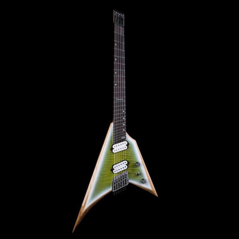 Ormsby Metal V Headless 6-string Pine Lime - Run16 image 1