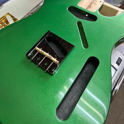 Warmtone Custom Guitars Tele Style Guitar Body “Pure Green” image 12