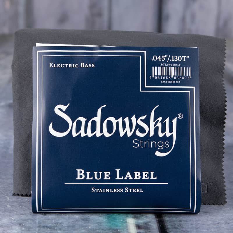 Used Sadowsky Blue Label Stainless Steel 5-String Taperwound Bass Strings, 45-130T image 1