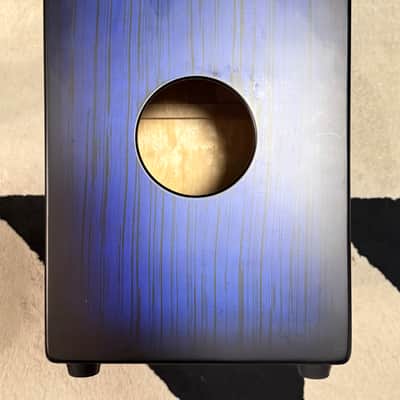 Latin Percussion LP Aspire Accents Cajon - Blueburst Streak Finish image 4