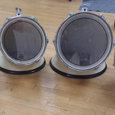 North 7 Piece Double Kick White Drum kit 70's - White image 2