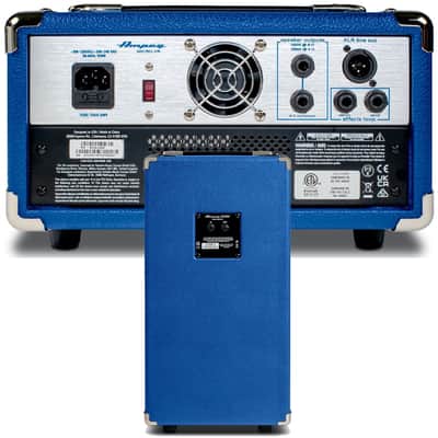 Ampeg Micro-VR 200-Watt Bass Amp Head LTD Blue w/ SVT-210AV 2x10" Cab LTD Blue image 2