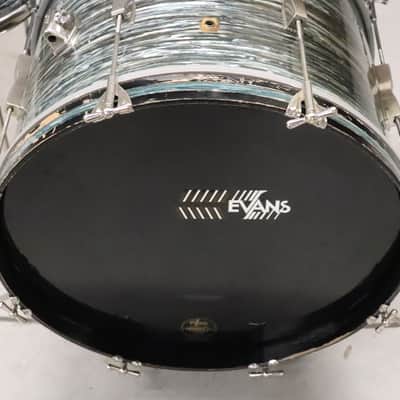 Ludwig Club Date 3pc Drum Kit Set Blue Oyster Pearl Vintage 1960's 20/14/12" image 2
