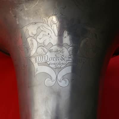York Baritone Horn. Modern Pitch. Amazing Tone. Silver Plate image 3