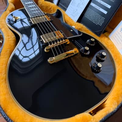 2026 Gibson Custom Shop Les Paul Custom ‘68 Reissue - Ebony Black image 1