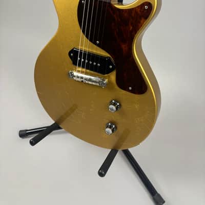 Brown Bear Guitars Korina Les Paul Junior double cut gold metallic image 3