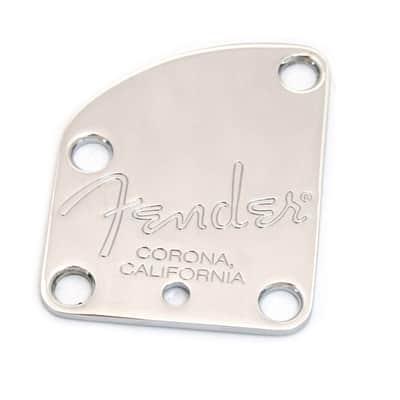 005-9209-049 Fender USA Offset Chrome Neck Plate for Deluxe Stratocaster/Strat image 2