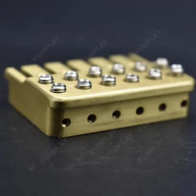 Brass Headless Guitar String Bridge Locking Nut image 2