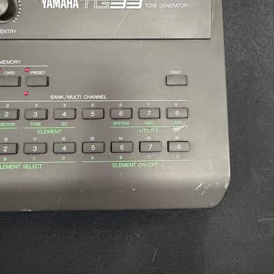 Vintage Yamaha TG33 Tone Generator Made in Japan 1990 - Black with AC Adapter and Manual image 7