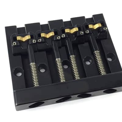 Hipshot Black MASSKICKER Bass Bridge for Top Load Fender P/Jazz Bass® 5K400B image 1