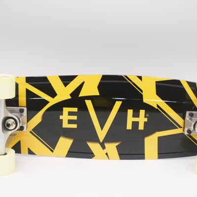 EVH Black With Yellow Stripes Skateboard Made in the USA by Aluminati Boards image 5