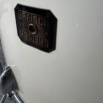 Gretsch Vintage Early 1980s 16x18 (18 Diameter) Floor Tom Jasper Shell White Nitron 100% Original Except Heads image 8