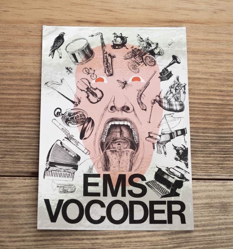 EMS VOCODER Rare advertising postcard in chrome plastic / carte postale chromée image 1