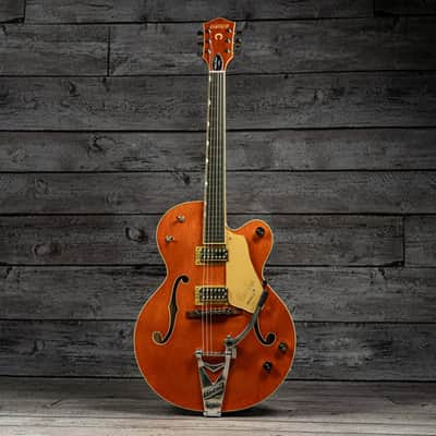 Gretsch G6120T-BSSMK Brian Setzer Signature Nashville Hollow Body '59 "Smoke" with Bigsby - Ebony Fingerboard, Smoke Orange image 3