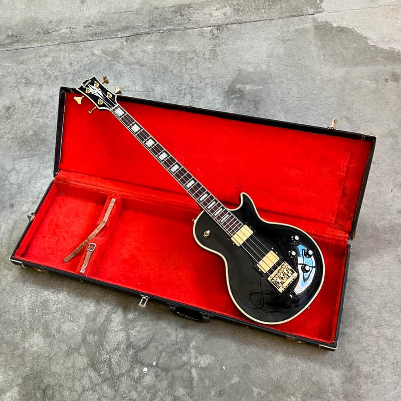 Greco EGB-850 Les paul singlecut custom Bass c 1980’s -1990 Black beauty original vintage MIJ Japan fujigen image 1
