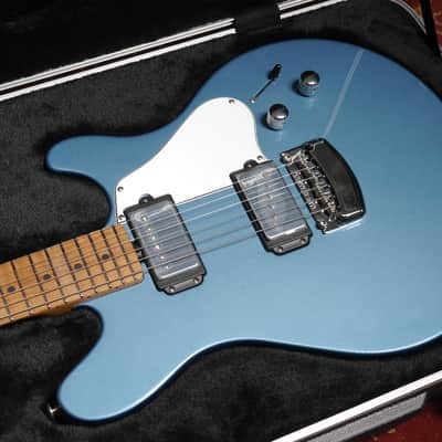 MusicMan Valentine HH Trem MN Toluca Lake Blue/Parchment image 13