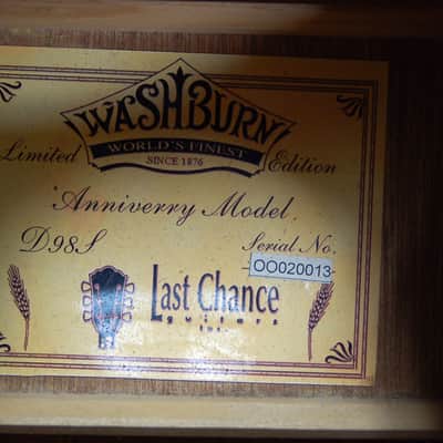 Washburn D-98L Limited Edition Anniversary 1998 Blond image 7