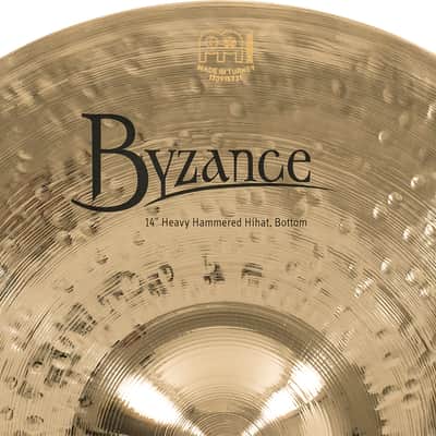 MEINL B14HHH-B Byzance Brilliant Heavy Hammered HiHat 14 Zoll brilliant image 10