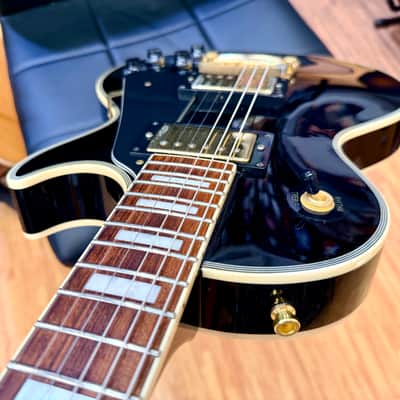 🔥2015🔥 Burny SRLC-55 Black Les Paul Custom~ Gold Hardware~ Japanese Import! image 18