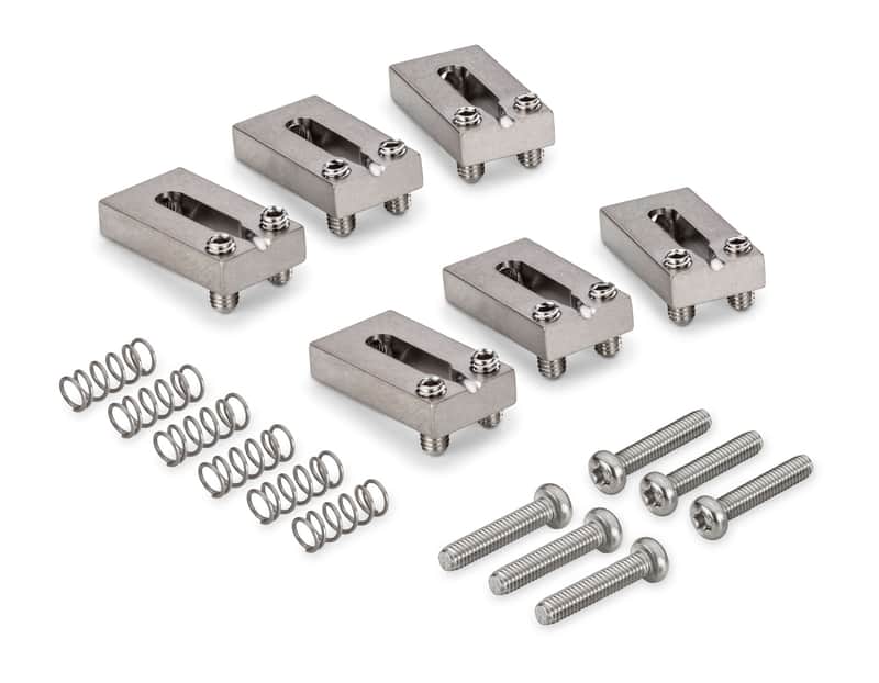 Schaller Germany Set of (6) KTS Block Titanium Bridge Saddles for Vintage Strat image 1