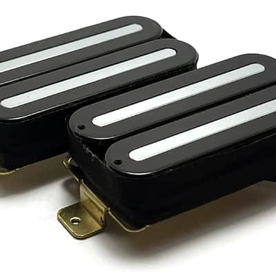 Dragonfire HSH Mixed Humbucker Single Humbucker Pickup Set ft. Phat Power Rails Bridge & Neck Humbuckers & Middle Single, Black with Chrome image 3