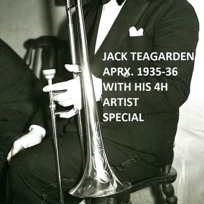" THE TEAGARDEN SPECIAL " EXCELLENT C. G. CONN TROMBONE 1935 4H  RARE ARTIST SPECIAL ORG. CASE WITH BENGE MOUTHPIECE 12C image 25
