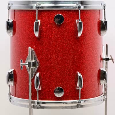 Gretsch 18/12/14/5x14" 60's Round Badge Drum Set - Rewrapped by Lee Ruff Tangerine Sparkle image 23