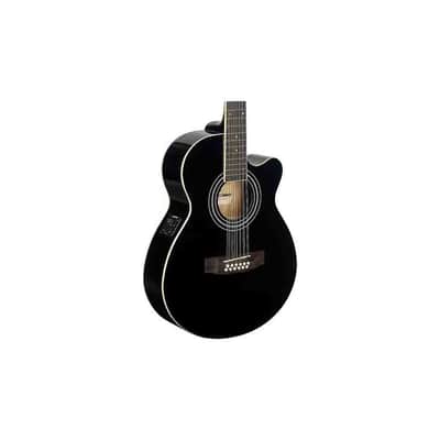 Stagg SA40MJCFI/12-BK Mini-Jumbo Electro-Acoustic 12-String Concert Guitar w/Fishman Preamp image 3