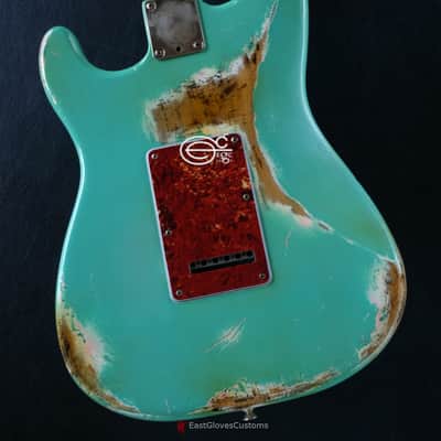 Fender American Stratocaster 40th Anniversary Seafoam Green Made in USA Heavy Aged Relic image 5