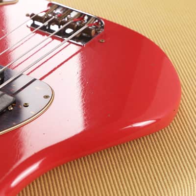 Fender Custom Shop Pino Palladino Signature Precision Bass Relic Fiesta Red over Desert Sand image 10