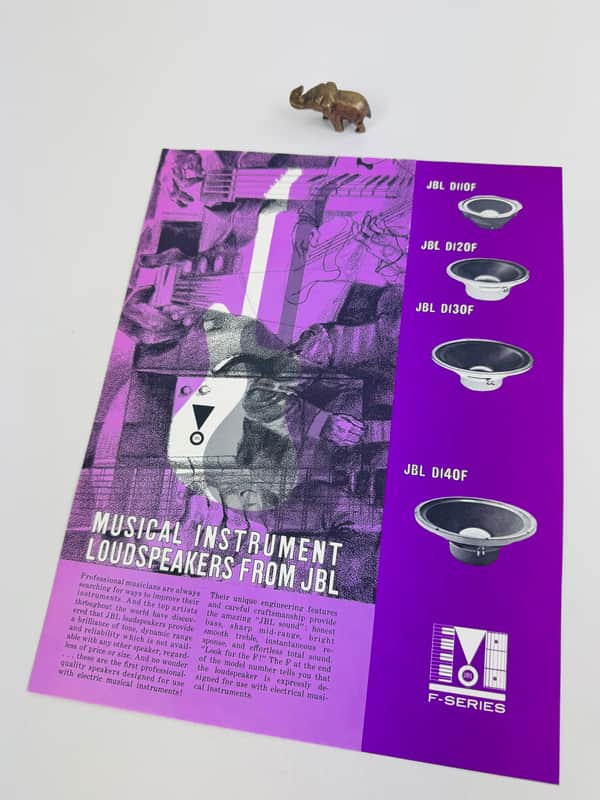 JBL JBL Signature Loudspeaker Foldout Brochure 1966 image 1