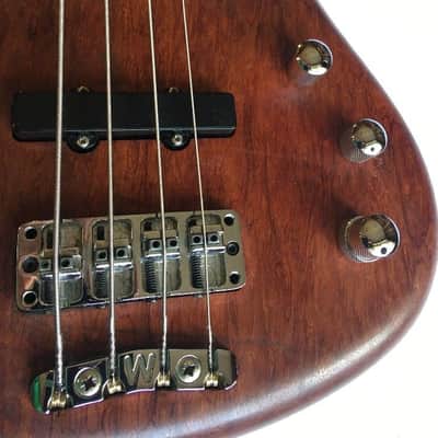 Warwick Corvette Standard Natural Bubinga wood 4 string electric bass guitar image 4