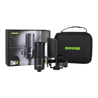 Shure SM4 Studio Recording Microphone Kit, XLR Home Studio Condenser Mic Bundle image 4