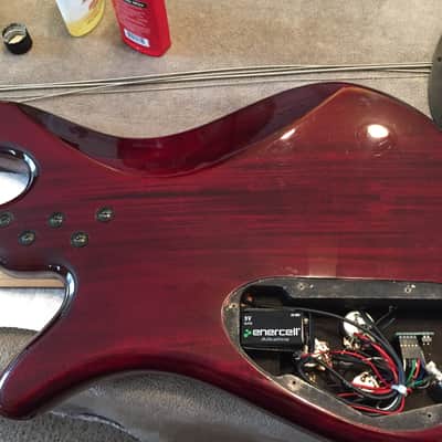 Spector Q5 Pro 5 String Bass guitar active preamp EMG quilt maple GORGEOUS quilt maple top image 6
