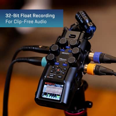 Zoom H6 studio Handheld Recorder for Musicians, Filmmakers & Podcasters with Large Stereo Microphones, 4 Pro Quality Preamps, 8 Tracks of Recording, 32-Bit Float, Gain Knobs, and USB Audio Interface image 2