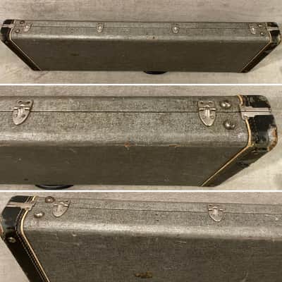 1966-1969 Fender USA Left Hand Lefty Mustang / Musicmaster Bass Case Silver Tweed - Extremely Rare CASE ONLY image 10