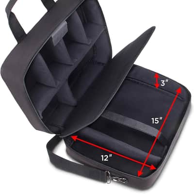 Audio Mixer Case - Podcast Mixer Travel Case with Scratch-Resistant Interior & Customizable Storage - Compatible with RODECaster Pro, RODECaster Pro II, RC Duo & More Audio Equipment (Black) image 7
