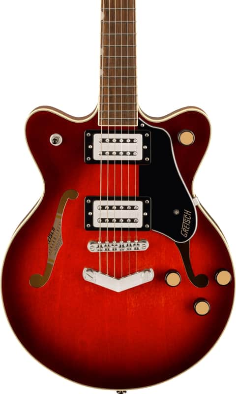 Gretsch G2655 Streamliner Center Block Jr. Double-Cut Guitar with V-Stoptail, Laurel Fingerboard, Claret Burst image 1