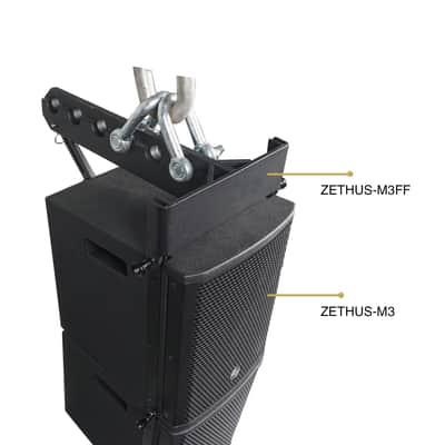 ZETHUS-M3X4 | ZETHUS Series Line Array Speaker System with Four Compact 6 x 3" Line Array PA Speakers and One Flying Frame, Black image 4