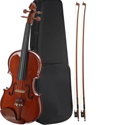 1/4 Violin Solidwood Violin with Strings, Bow, Rosin, Tuner, Shoulder Rest & Lesson Book – Ideal for Beginners image 1