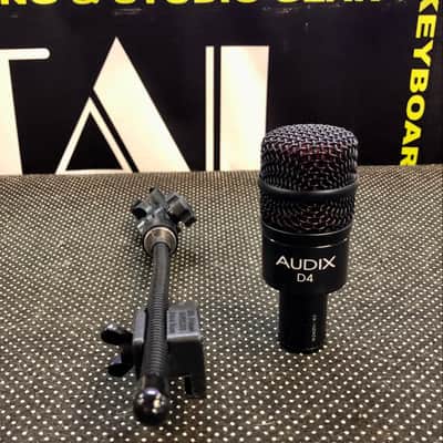 Audix D4 Hypercardioid Dynamic Instrument Microphone with Clip and Mount image 3