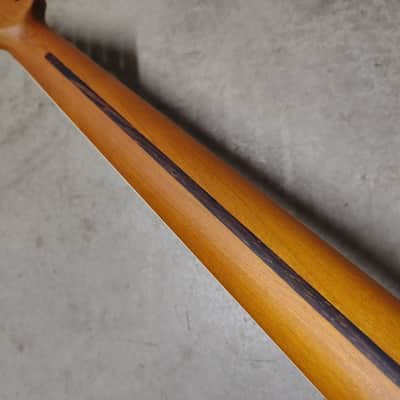 Roasted Maple Start Neck fits fender Stratocaster body 22fret Block Inlay image 7