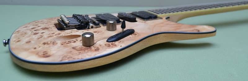 Ibanez S-Series S770PB Poplar Burl Natural Flat Guitar with Wizard