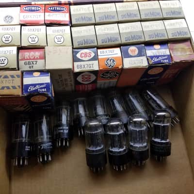 RCA etc. ONE (1) 6BX7GT tNOS AT1000 TESTED Vacuum Tube black plate Dual Triode 6BX7 1954-1959 image 1