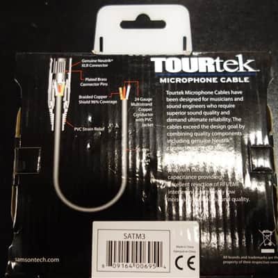 Samson SATM3 Tourtek Microphone Cable 3 foot 1 Meter image 2