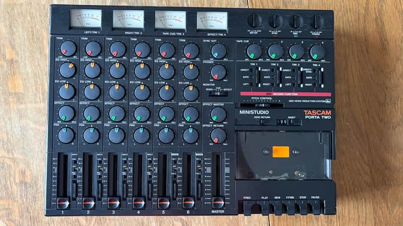 TASCAM Porta Two Ministudio 4-Track Cassette Recorder 1980s - Gray image 1